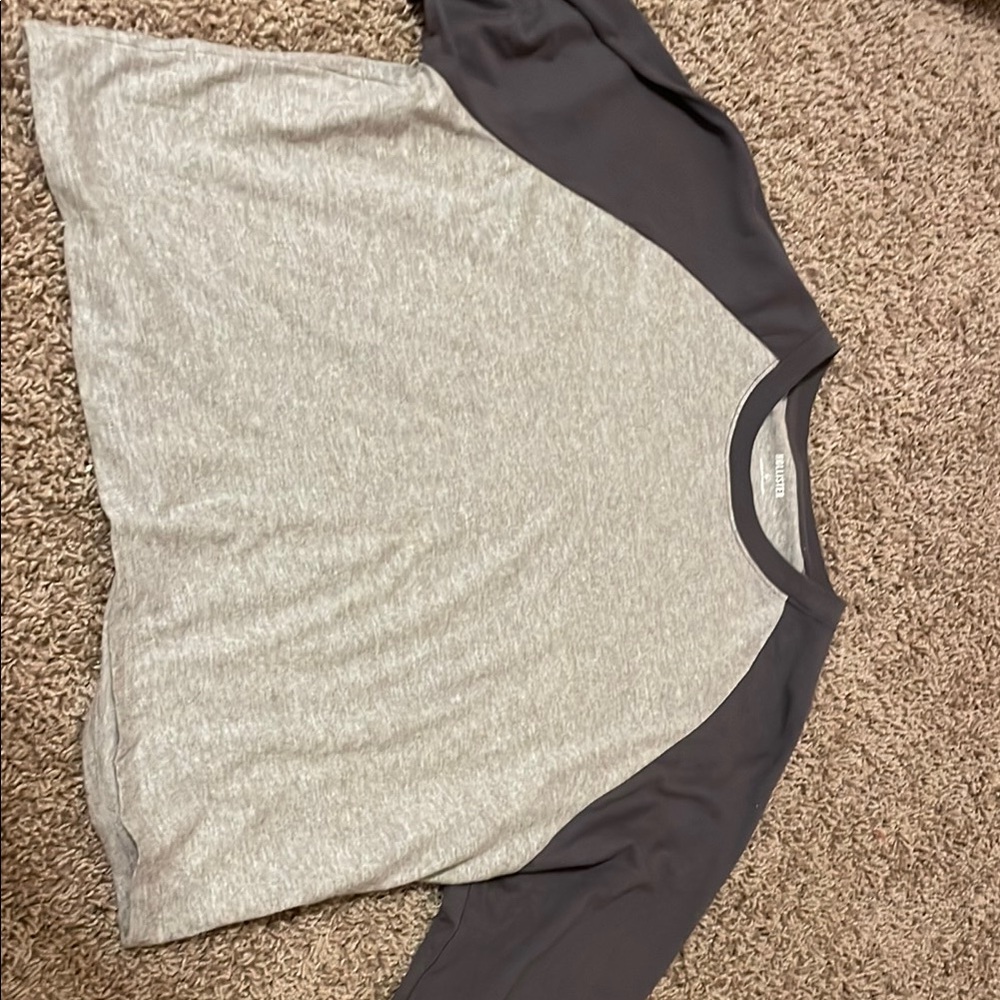 Hollister Two-Tone Gray and Black Raglan Shirt